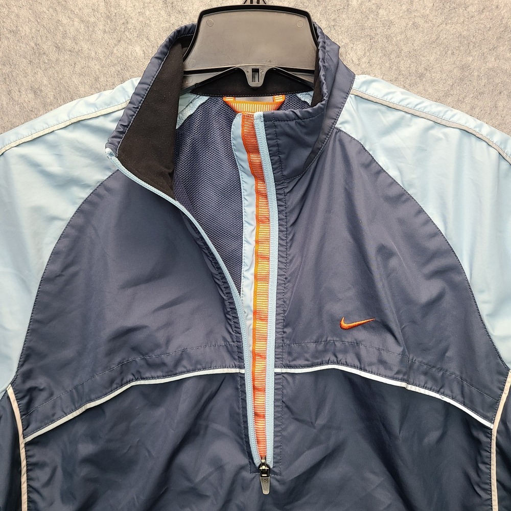 Nike 1/2 Zip Pullover Windbreaker Clima-Fit Jacket Womens LARGE Blue Golf Vented - Picture 5 of 15